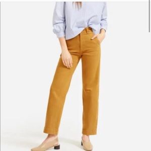 Everlane The Slim Leg Crop Pant in Brass